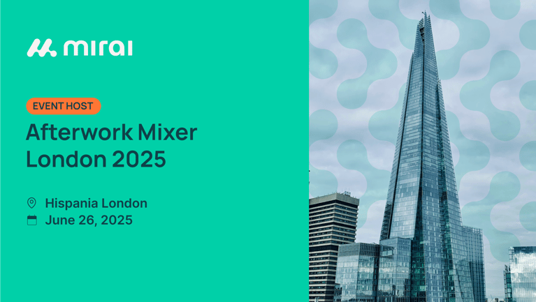Recap of the Mirai RiskTech Afterwork Mixer London 2025